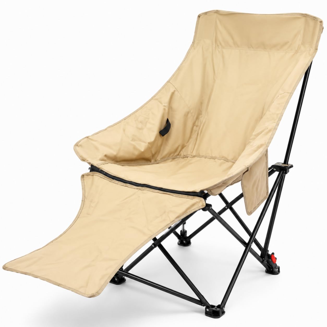 Compact Folding Camping Chair with High Back Zipper Leg Rest and Headrest Lounge-image-23
