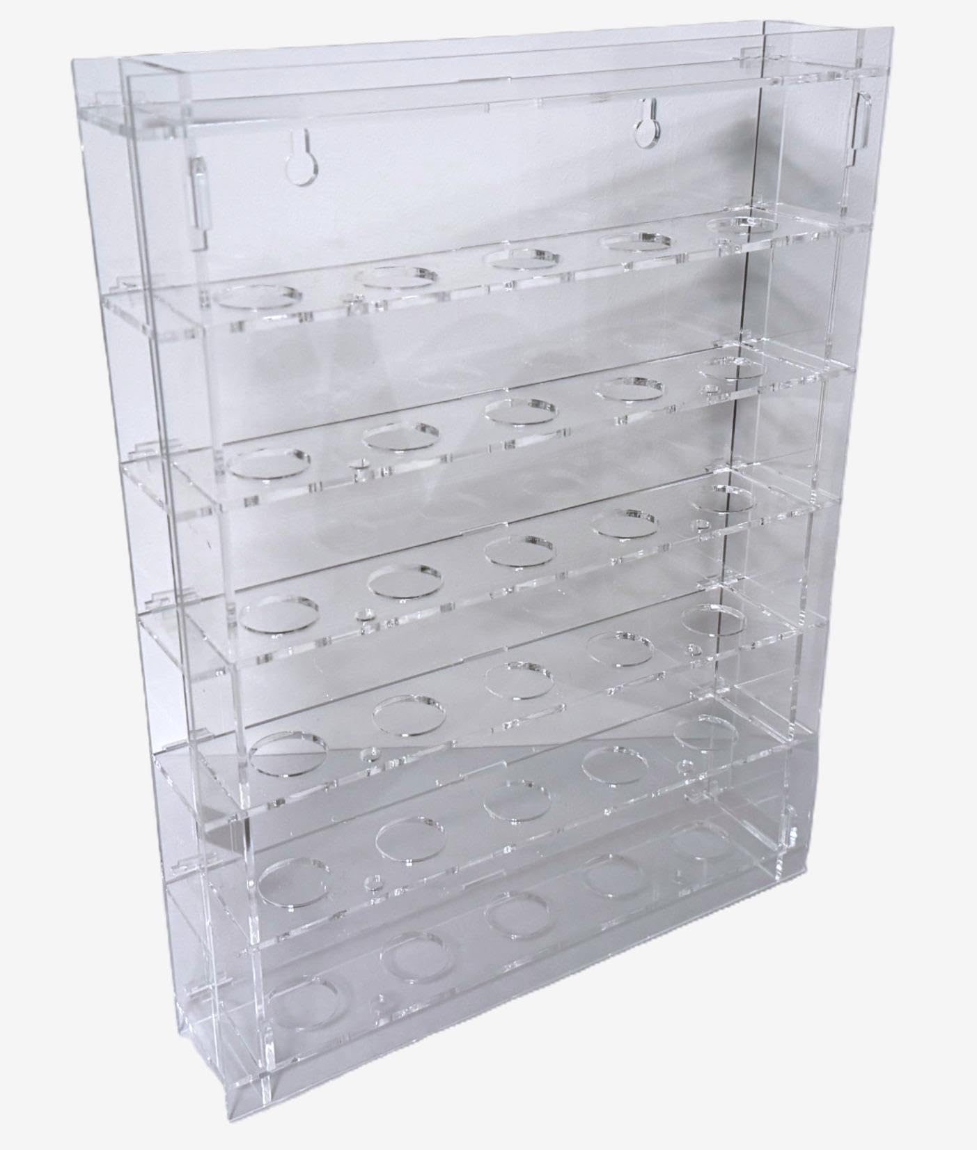 Acryl Regal Vitrine für 30 Golfbälle | Golf Ball Setzkasten zum Aufstellen oder Aufhängen an der Wand / Schaukasten Display Case Showcase Geschenk Golfgeschenk