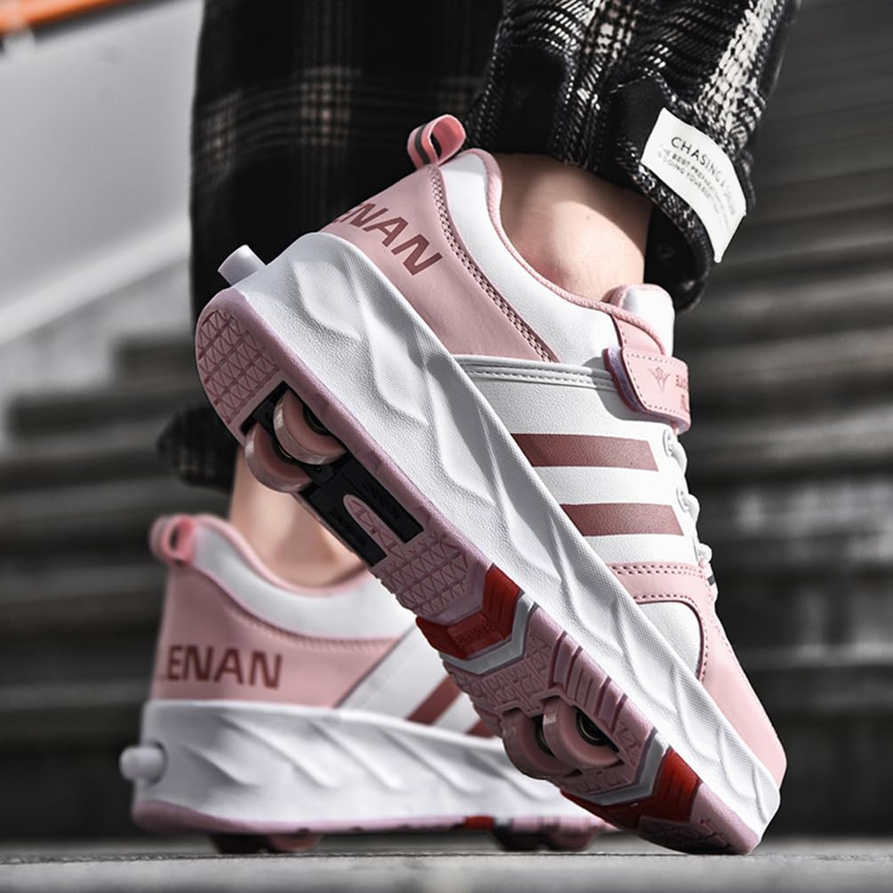 2-in-1 Rollschuhe Sneakers mit Rollen für Kinder Erwachsene Multifunktionsschuhe