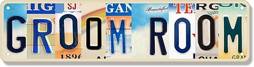 Miniatura 1 de Letrero de habitación de novio  Aseo de mascotas, salón de belleza, gato y perro, letrero rústico de calle o placa de nombre de puerta, decoración