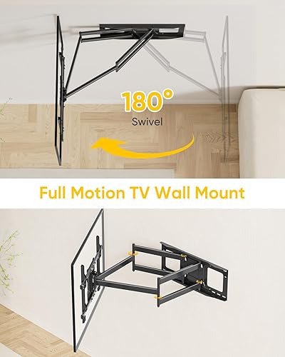 Miniatura 7 de FORGING MOUNT Soporte de pared para TV de brazo largo con extensión de 36 pulgadas, soporte de montaje de TV de movimiento completo articulado doble