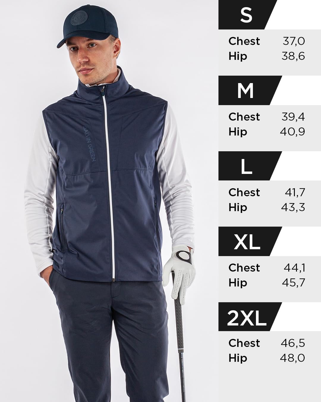 Galvin Green Mens Windproof and Insulated Golf Vest with Large Pockets, Stretchy Fabric with Padding for Cool Weather - Image 7
