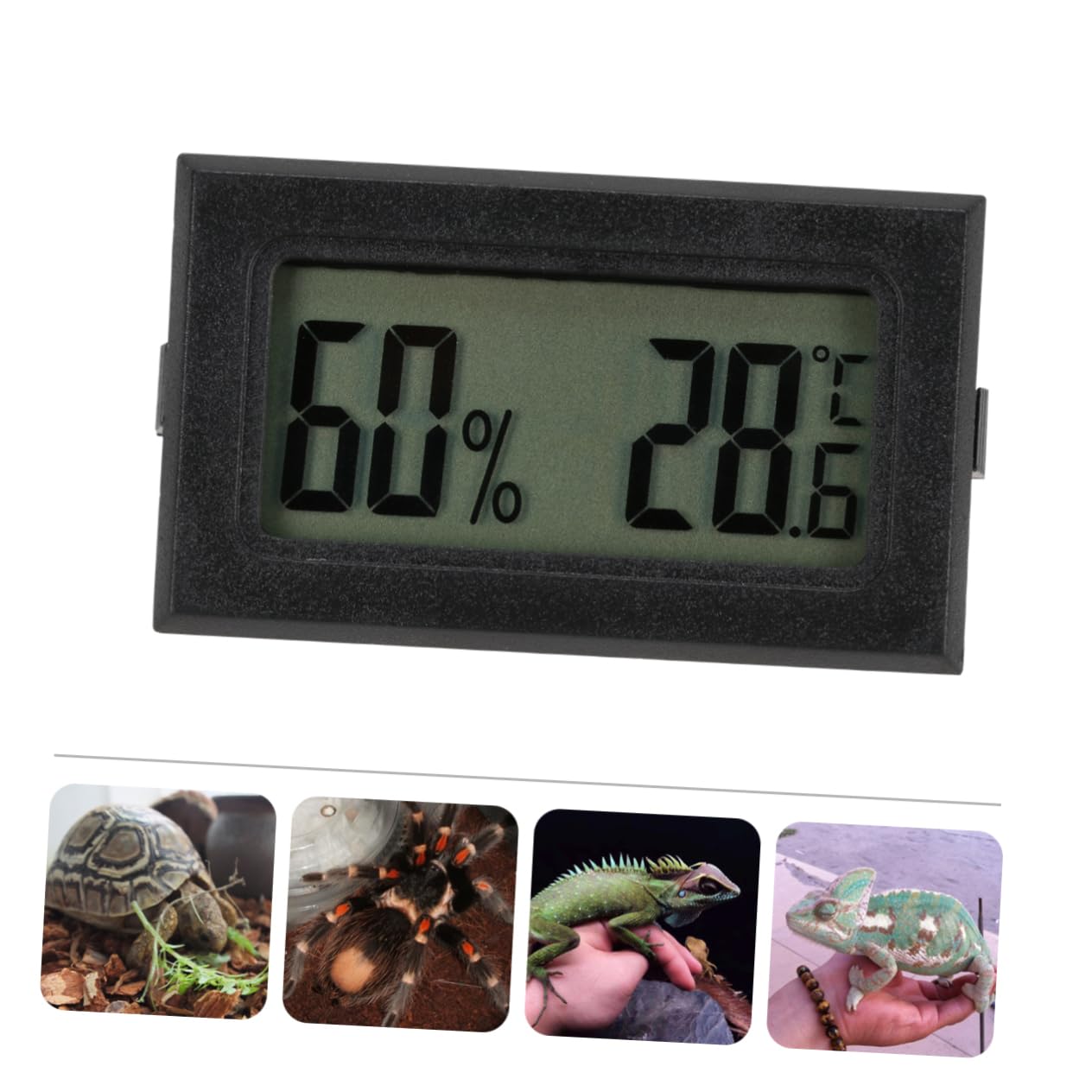 Mipcase 15pezzi Mini Termometro Igrometro Wireless Monitor della e umidità per Rettili e Display LCD Misurazione Secondi