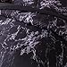 A Nice Night Black Marble Design Quilt Comforter Set,Soft Lightweight Microfiber Comforter Bedding Set for Men and Women, Queen Size