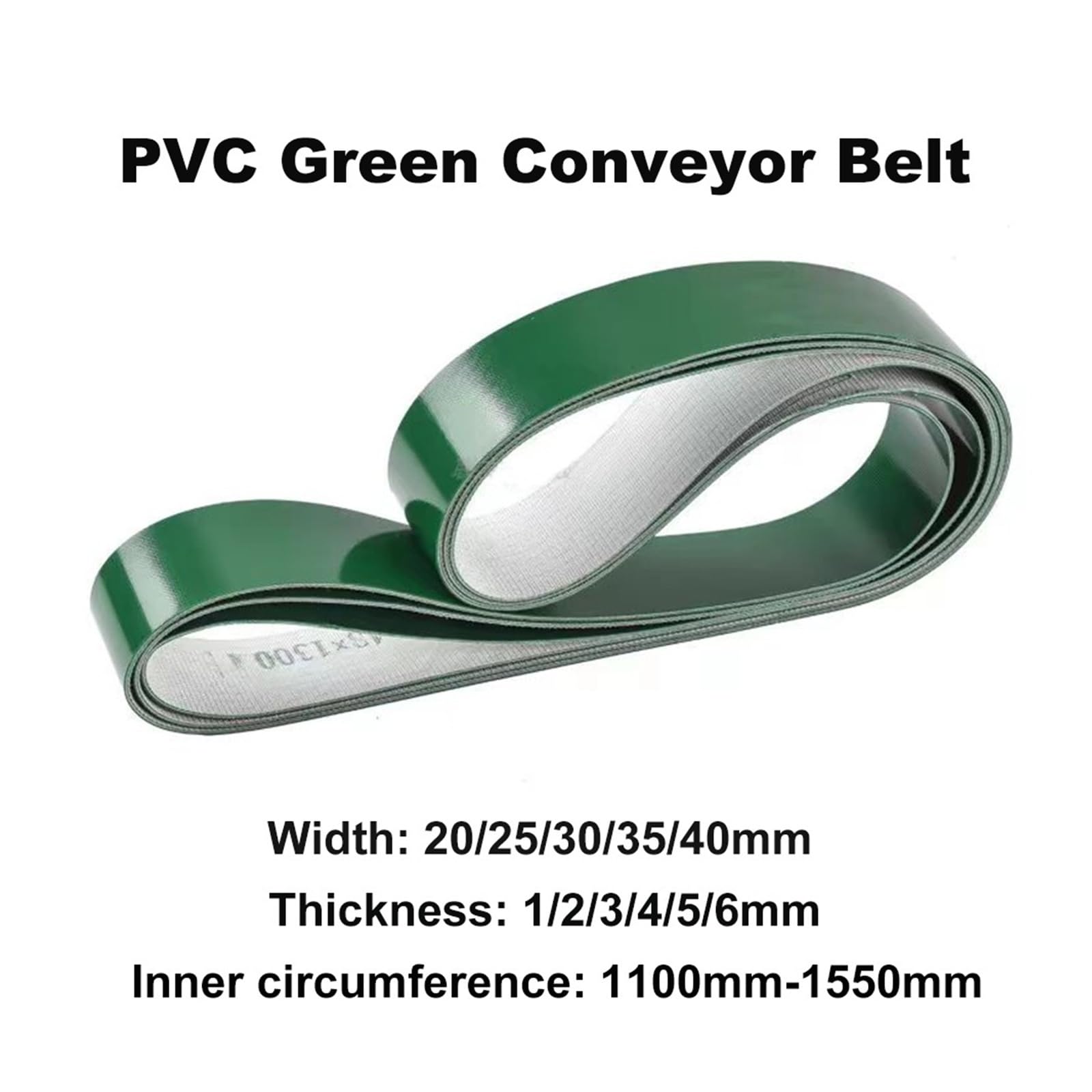 Nastro trasportatore in PVC verde | 1150mm,3MM THICK -1PCS_20MM
