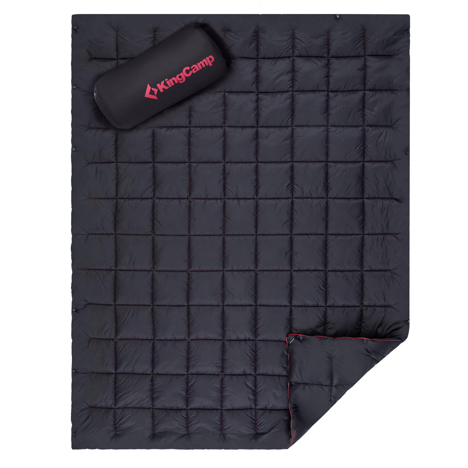 KingCamp Camping Blanket Lightweight Outdoor, Travel Blanket Multifunctional Warm, Sleeping Blankets Ultralight with Snap Button, Sleeping Quilt for Picnics Beach Camping Hiking Car Indoor
