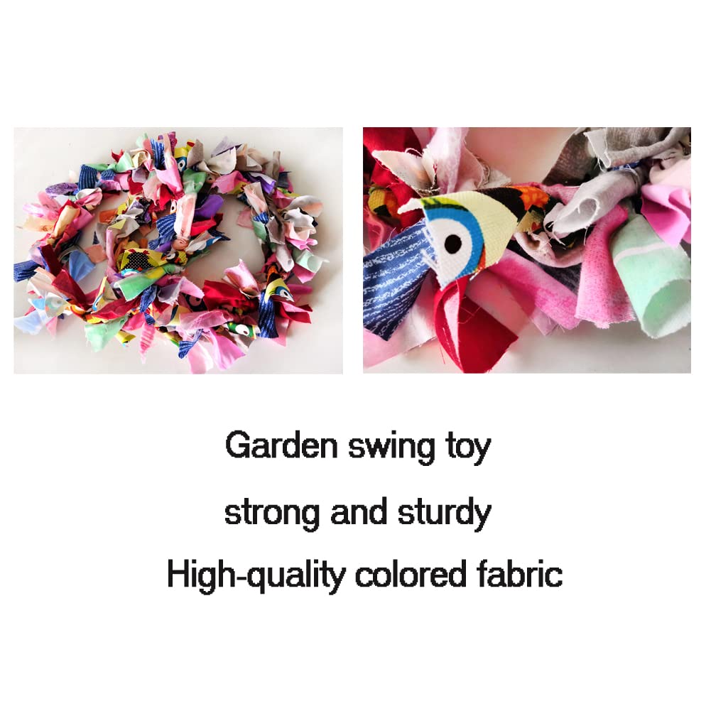 Litewoo Juguete para pájaros, guirnalda de masticación, tela de juguete para escalada, hermosa decoración adecuada para la mayoría de loros pequeños, gorriones y pájaros
