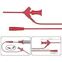 Vista 40 de Goupchn Kit de cables de prueba de multímetro de silicona, 25 piezas con juego de sondas afiladas de precisión chapado en oro reemplazable, clips