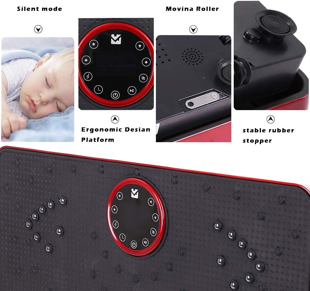 HTNBO Full Body Vibration Platform Massage Machine Workout Trainer Silent Drive Motor | Ideal for Toning and Weight Loss Machine