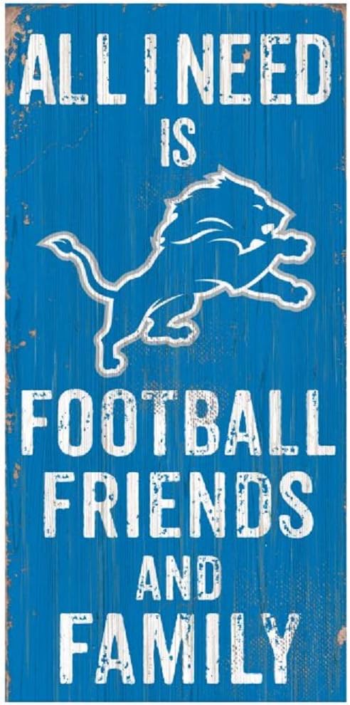 Fan Creations Need is Football, Family & Friends Sign Color Detroit Lions, Multicolored