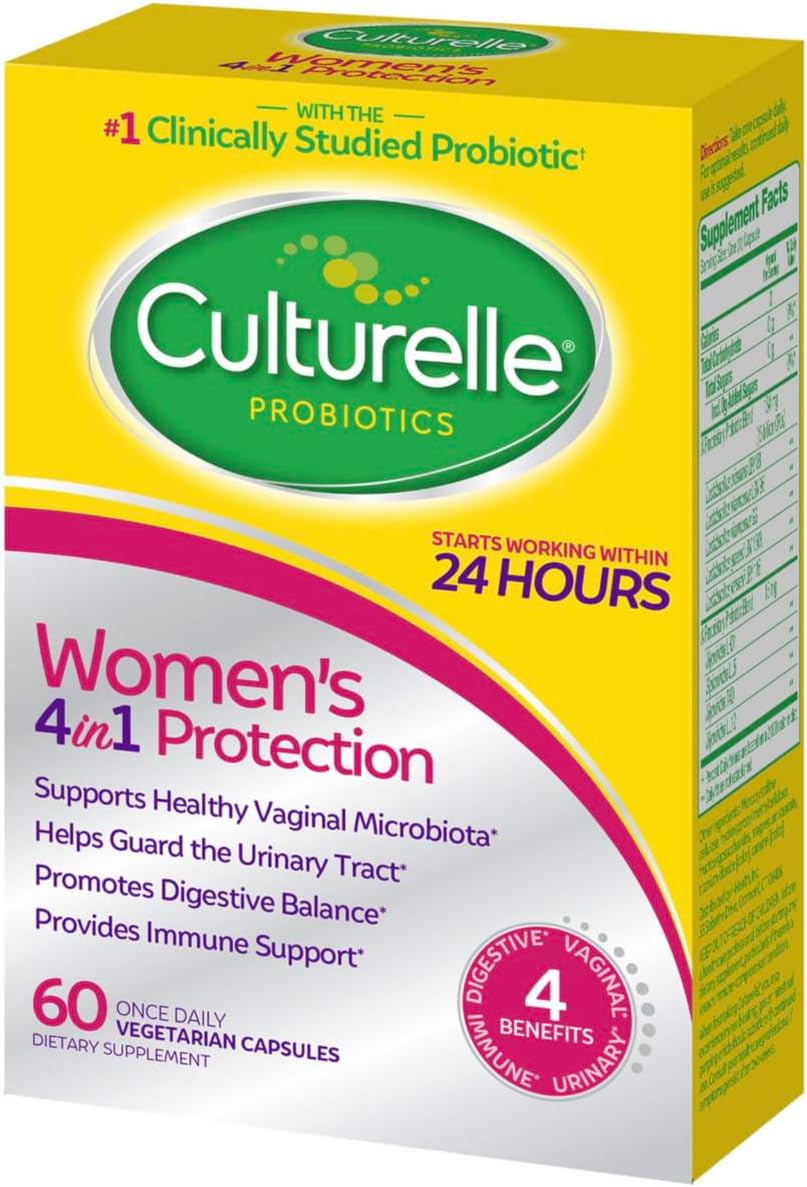 Culturelle Women’s Healthy Balance Daily Probiotics for Women - Supports Digestive, Vaginal and Immune Health, Occasional Diarrhea, Gas & Bloating - Non-GMO 60ct
