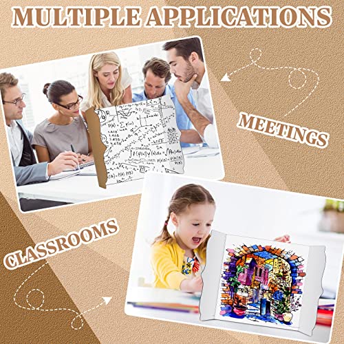 Image of Censen 30 Pcs Trifold Display Board Bulk 12 x 20 Inch Trifold Display Poster Board Presentation Boards White Corrugated Poster Project Boards for Business Presentation Office Back to School Supplies
