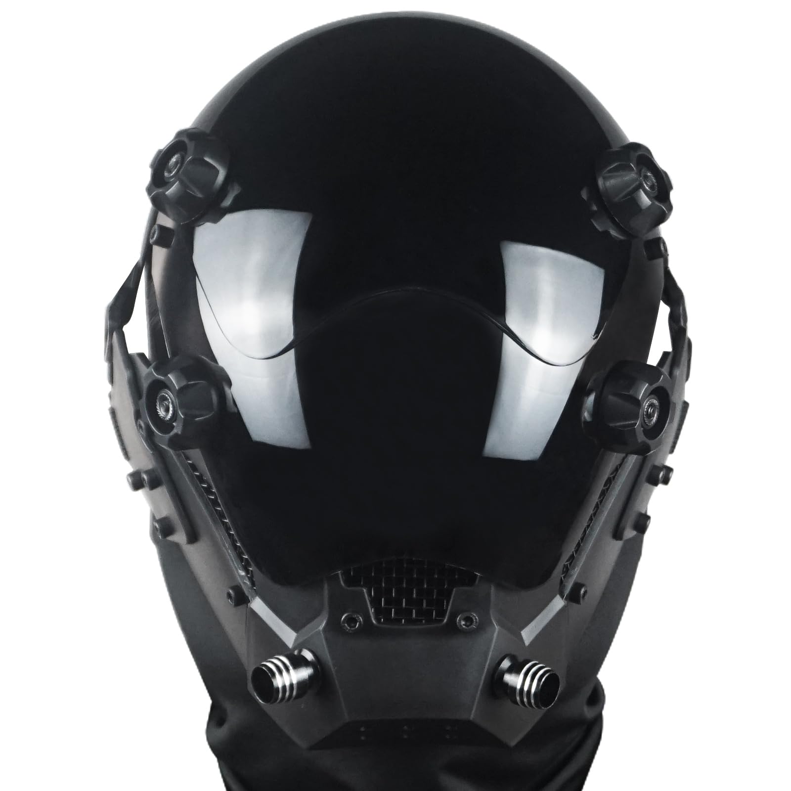 Marikito Punk Helmet, Futuristic Techwear Mask for Men 4-Column Phantom Design, Perfect for Halloween Cosplay & Punk Costumes - Image 3