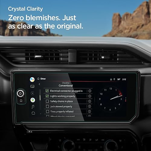 Miniatura 7 de Spigen Protector de pantalla de vidrio templado GlasTR Slim diseñado para GMC Sierra (20232024) pantalla táctil de tablero de instrumentos de 13.4