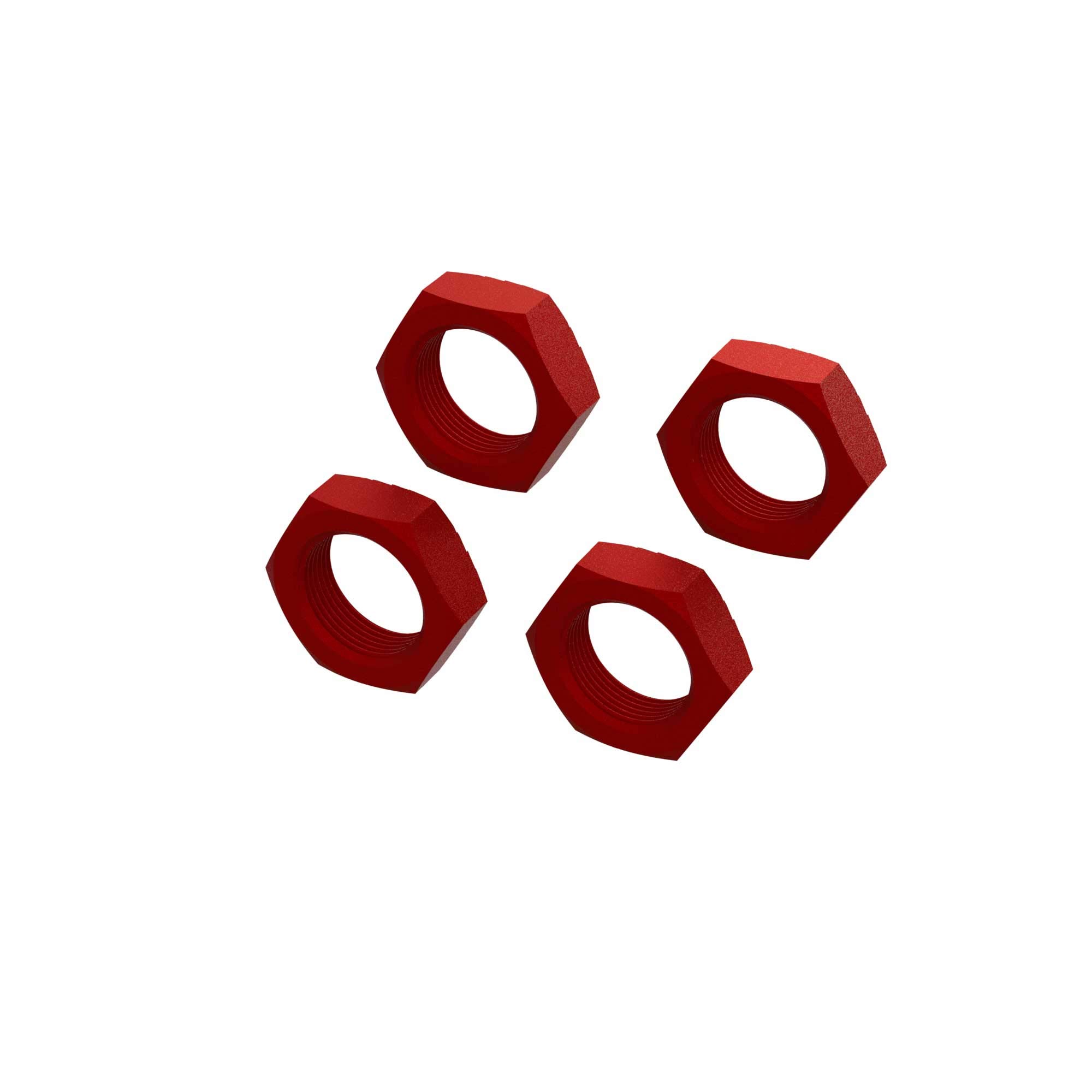 あるま ARRMA Aluminum Wheel Nut 24mm, Red (4), ARA310929, Toys & Games