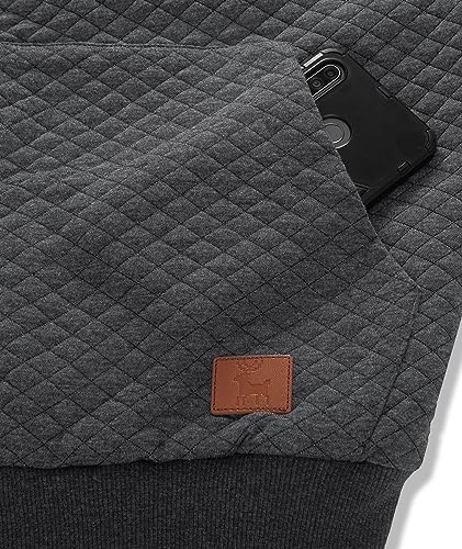 Image of GEEK LIGHTING Mens Fleece Lined Hoodies Zip Up Waffle Knit Thicken Hooded Sweatshirts Winter Jackets