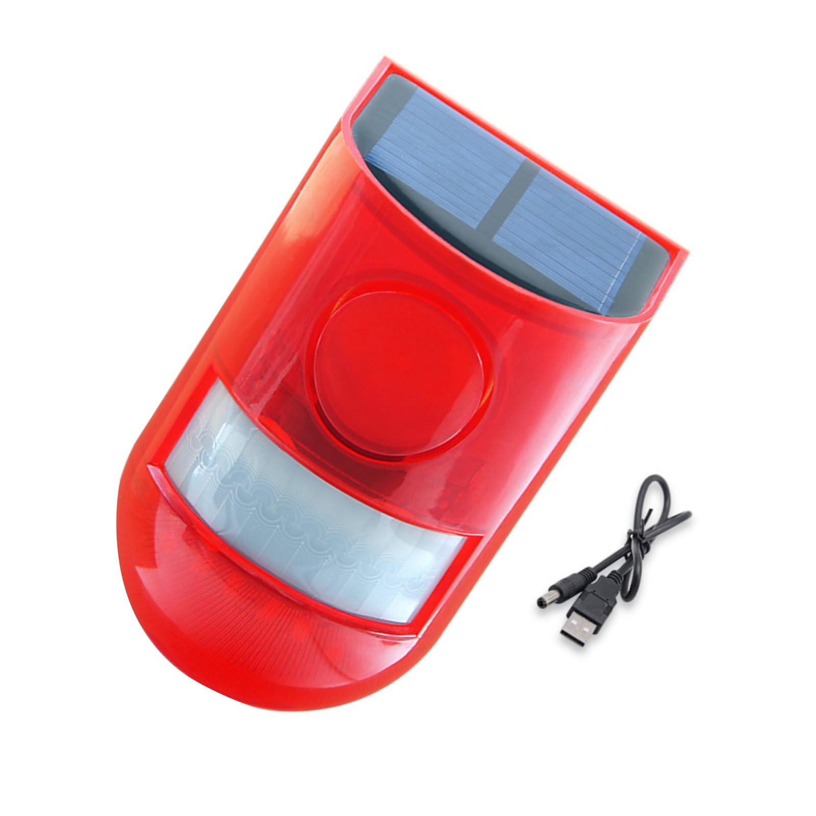 Motion Sensor Alarm, Sound & Light Alarm 6LEDs Flash Warning Strobe Security Alarm