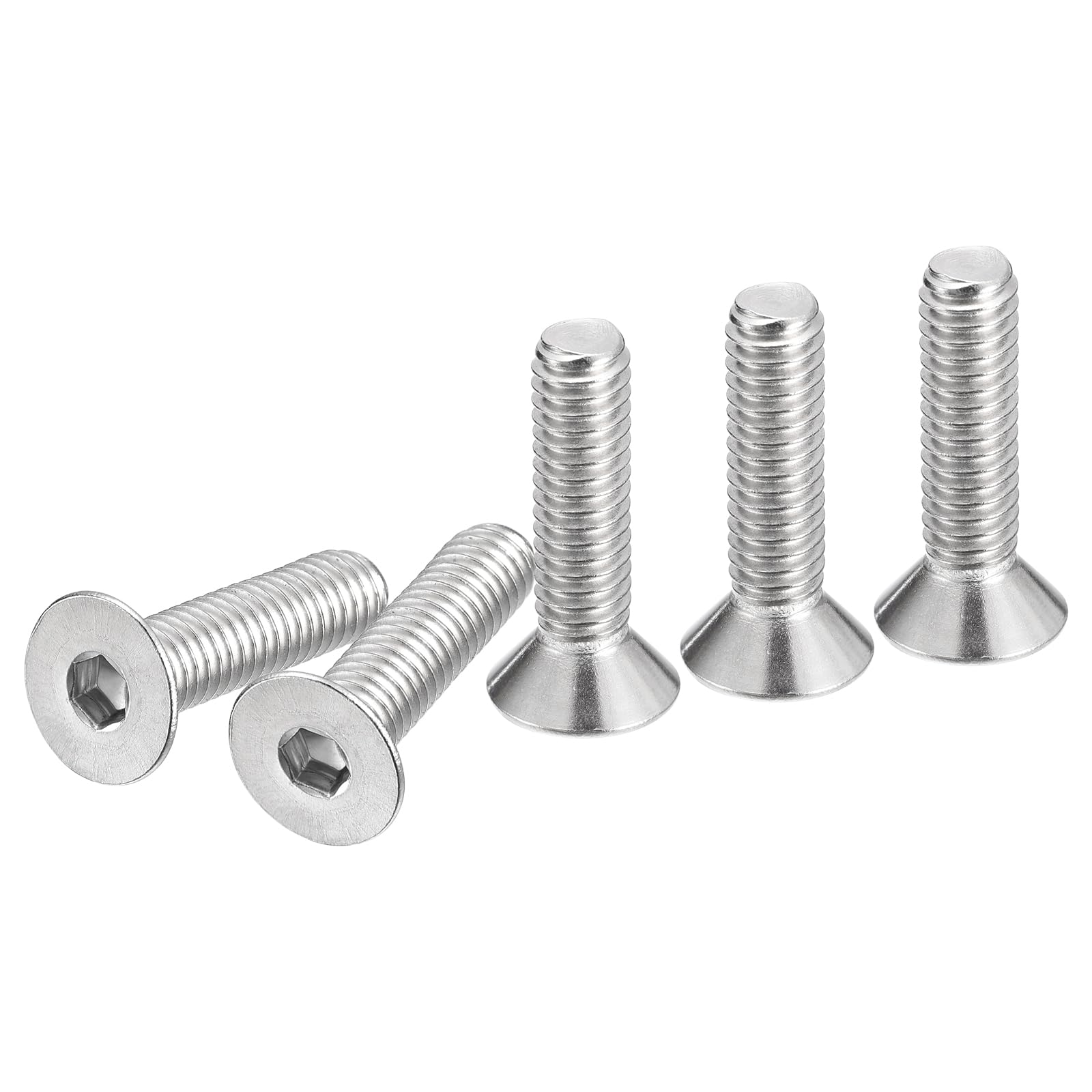 DTGN 5/16-18 x 1-1/4" Flat Head Socket Cap Screws, 15 Pack 304 Stainless Steel Hex Socket Flat Head Screws, Full Thread, Countersunk Bolts