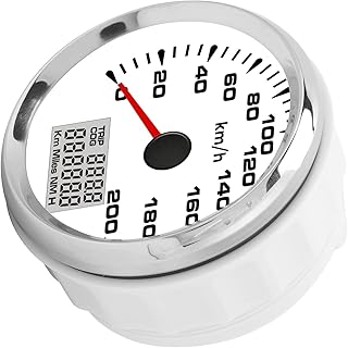 Universal GPS Speedometer, Waterproof Adjustable Speedometer Odometer 200KM/H with 7 Different Backlight for 12/24V Marine Motorcycle Truck