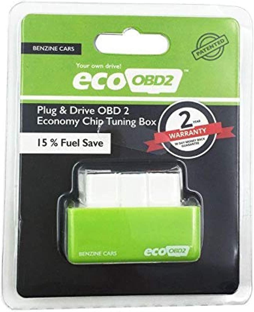 Eco OBD2 Chip Tuning Box for Benzine ECU Power - Green