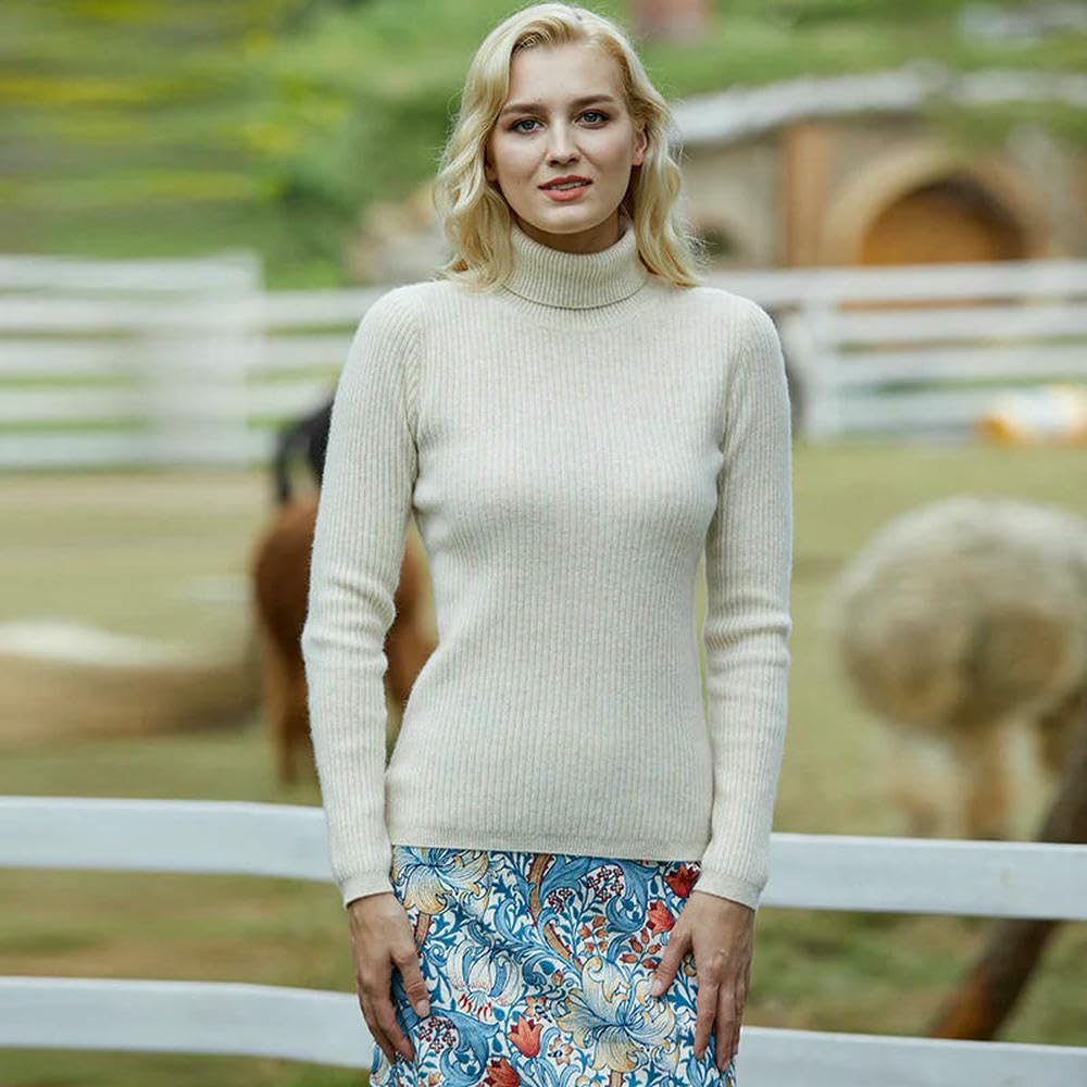 GLDFW wełniany golf damski sweter jesienno-zimowy ciepły miękki sweter damski dzianinowy sweter damski kaszmirowy sweter dzianina