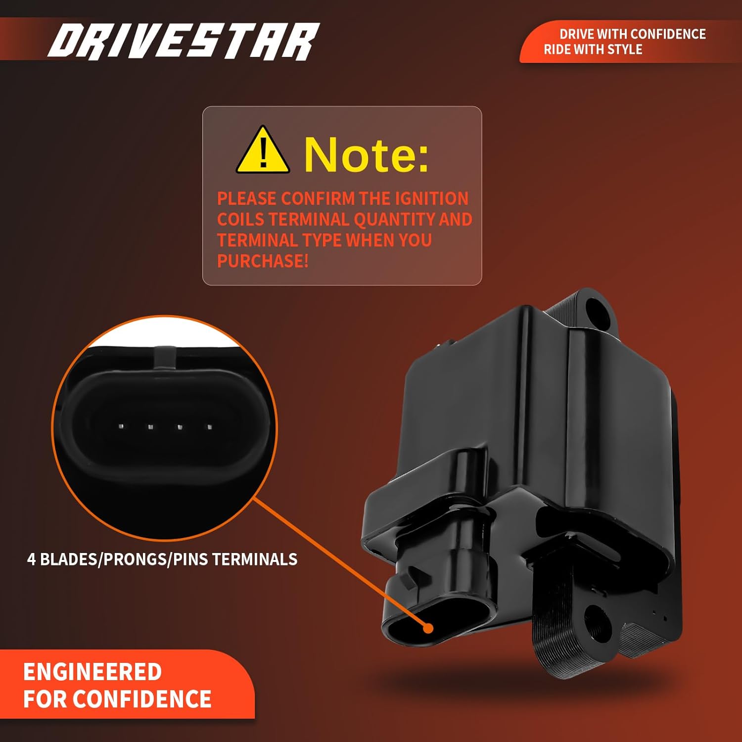 DRIVESTAR Ignition Coil Pack Compatible for 1999-2007 Chevrolet Silverado 1500 2003-2006 Express 1500 2000-2006 Tahoe 2003-2007 GMC Savana 1500 Savana 2500 Sierra 1500 C1208 E226 UF271