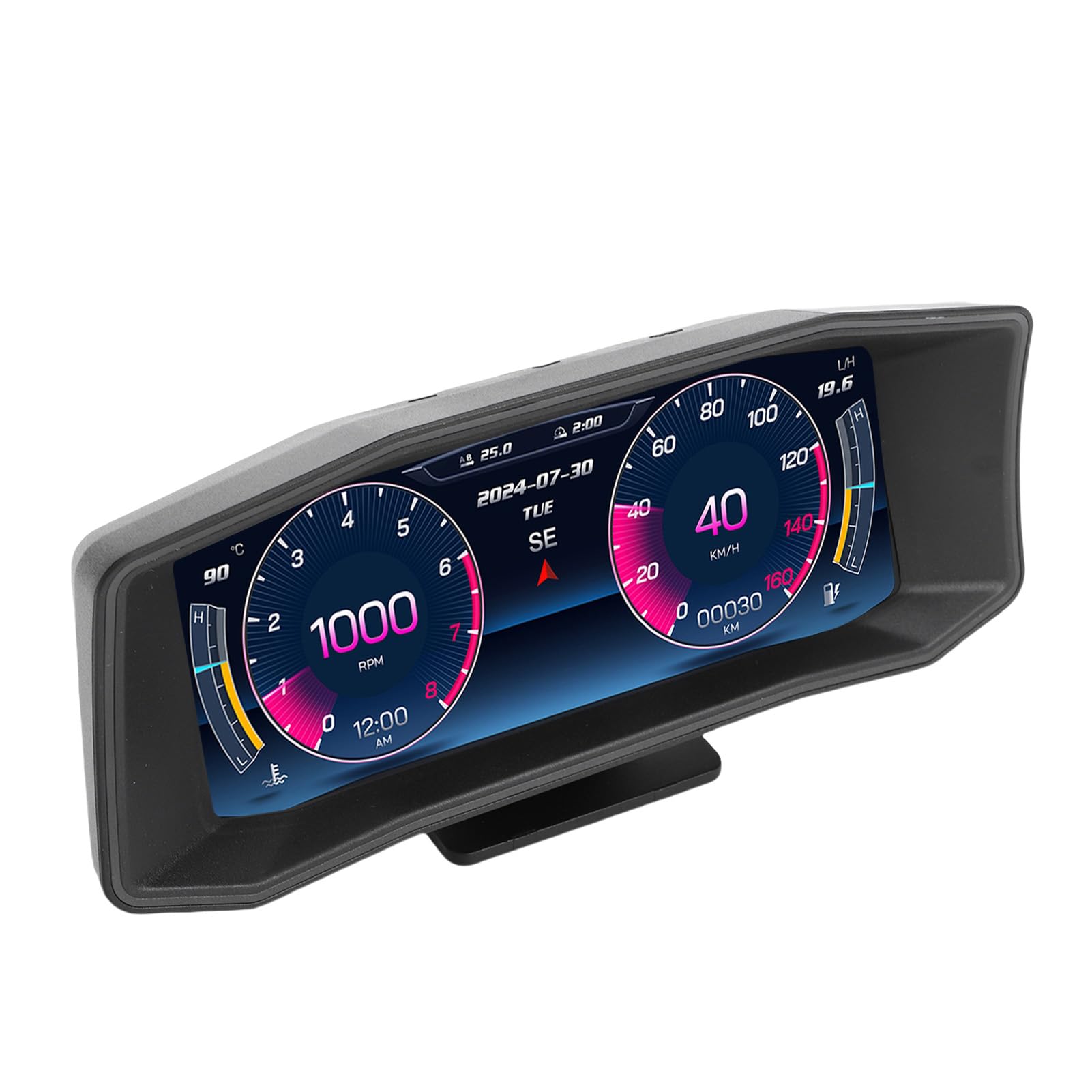 SIXRUN Samochodowy HUD Cyfrowy Prędkościomierz GPS Wyświetlacz Head Up z OBD II Plug and Play Wyraźny Alarm Przekroczenia Prędkości Projekcyjnej 12 Języków dla Samochodów Przetworniki Kempingi