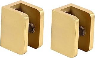 CRILSTYLEO 2pcs Glass Clip Coat Rack Shelf Hanger Stand Adjustable Shelves Glass Clamps Glass Shelf Holder Glass Shelf Mounting Brace Glass Shelf Bracket Flat Back Glass Bracket Shelf Clip