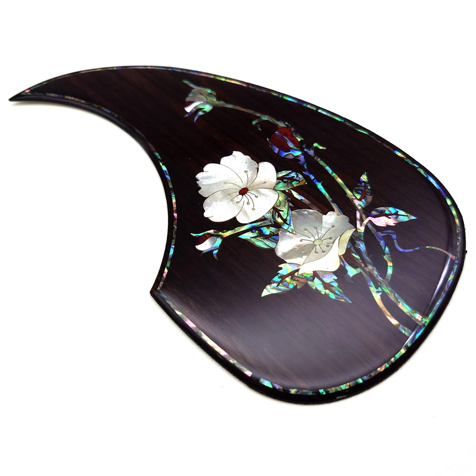 Guitar Pick Guard, Battipenna in abalone in palissandro autoadesivo for Chitarre acustiche folk D-45 Taylor(28)