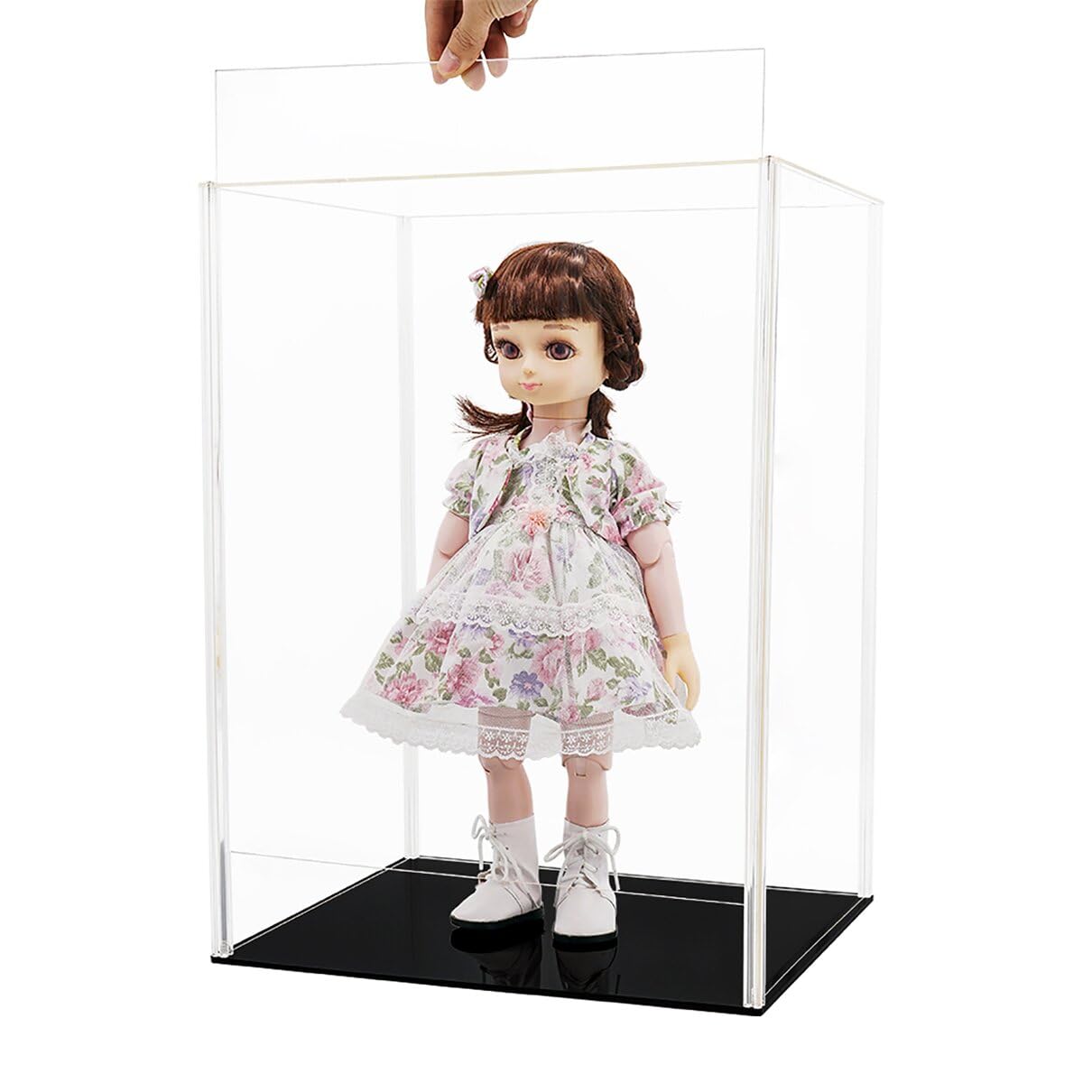 Vetrina Grande Espositore Teca Porta 50 cm Alto Acrilico Vetro Plexiglass Scatole per Bambole Action Figure Scala 1/4 Modellino Colecciones Sostituibile