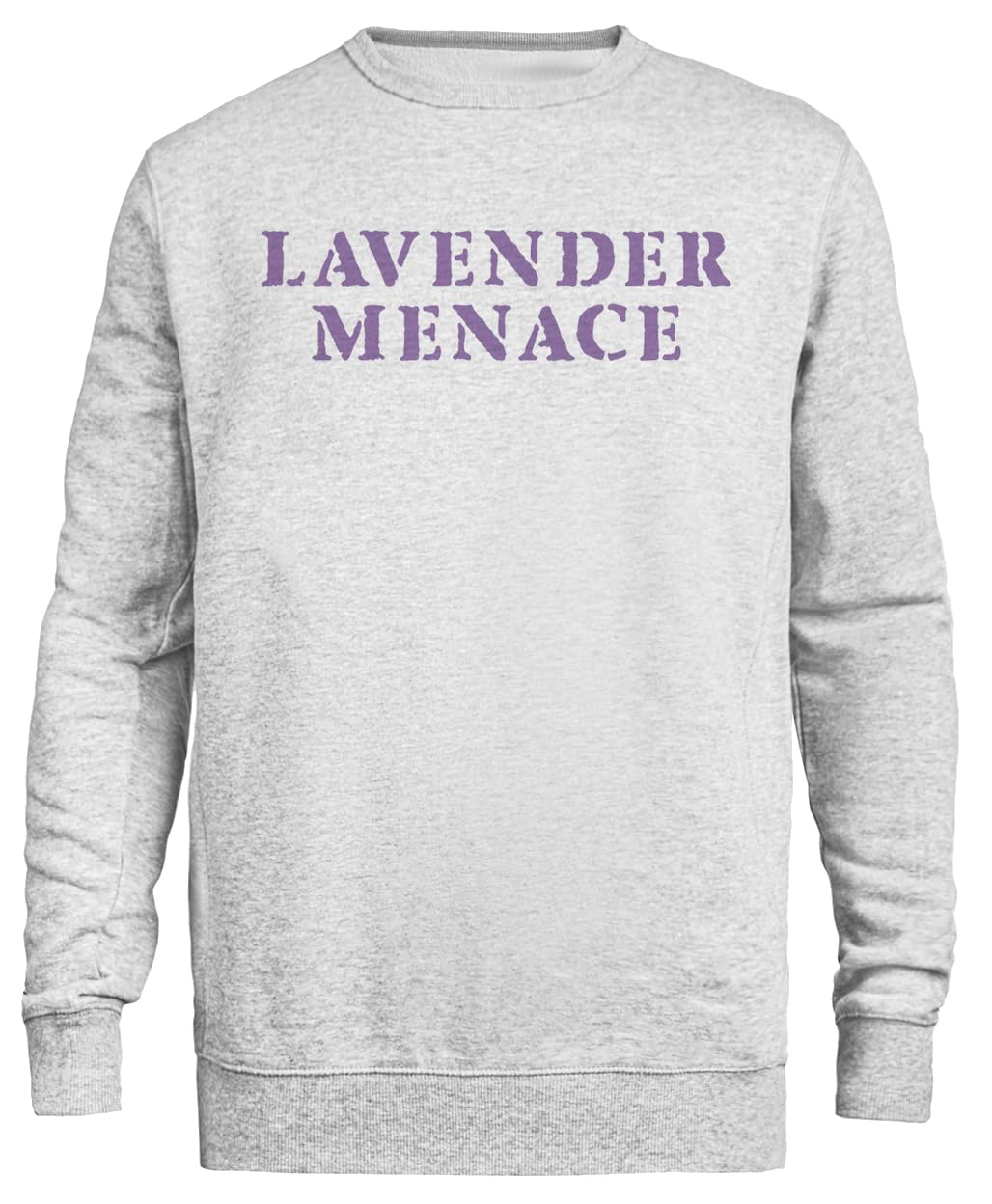 Lavender Menace Sweatshirt Grigia Unisex Eco-Friendly Unisex Grey Sweatshirt Eco-Friendly Crewneck
