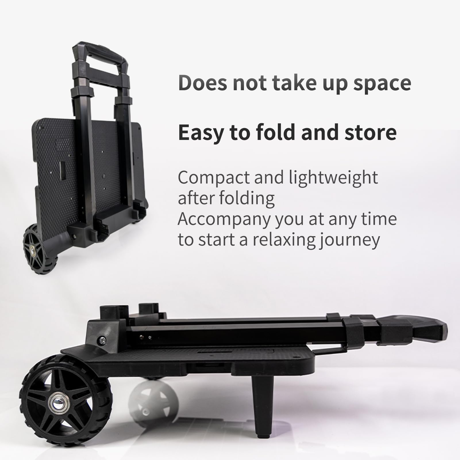 Carrito de mochila con cuerdas elásticas, carrito plegable de aleación de aluminio para equipaje, portátiles, equipo de camping, bolsas de comestibles y más, camión de mano ligero y portátil