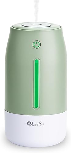 LivePure Humidificadores de niebla fría para dormitorio. Humidificador pequeño para bebés, guardería, plantas, oficina. Humidificador ultrasónico de