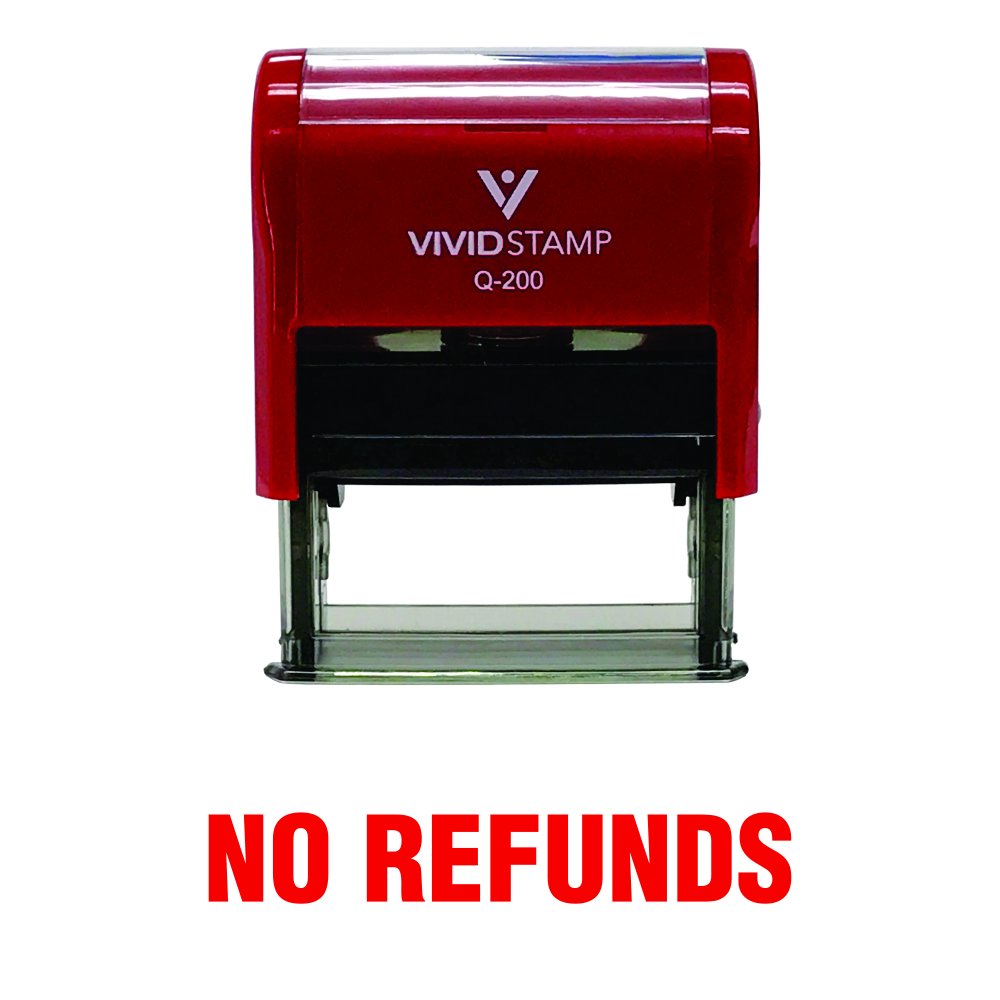 No REFUNDS Auto entintado sello de goma, color rosso 9/16" x 1-1/2" - Medium