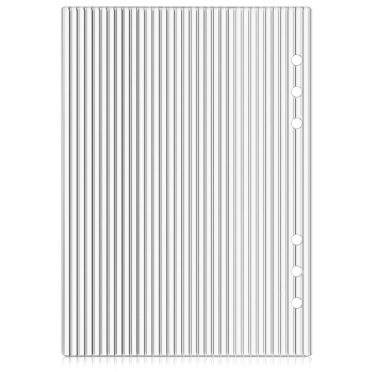 Photo 1 of Clear A5 Binder Cover, 6 Ring Transparent Acrylic Planner Protector Shell, Minimalist Refillable 6 Hole A5 Notebook Cover for Budget Binders, Journals & Office Planners (8.27" x 5.91")