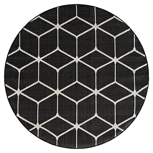 VIMODA Teppich Rauten Muster In- und Outdoor Tauglich Robuster Flachgewebe 100{ff861cc44da3432b24438b419afa57b9f3ab4b1bb7efc6d149e36ced589fe088} Polypropylen Schwarz, Maße:160x220 cm VIMODA Teppich Rauten Muster In- und Outdoor Tauglich Robuster Flachgewebe 100{ff861cc44da3432b24438b419afa57b9f3ab4b1bb7efc6d149e36ced589fe088} Polypropylen Schwarz, Maße:160x220 cm