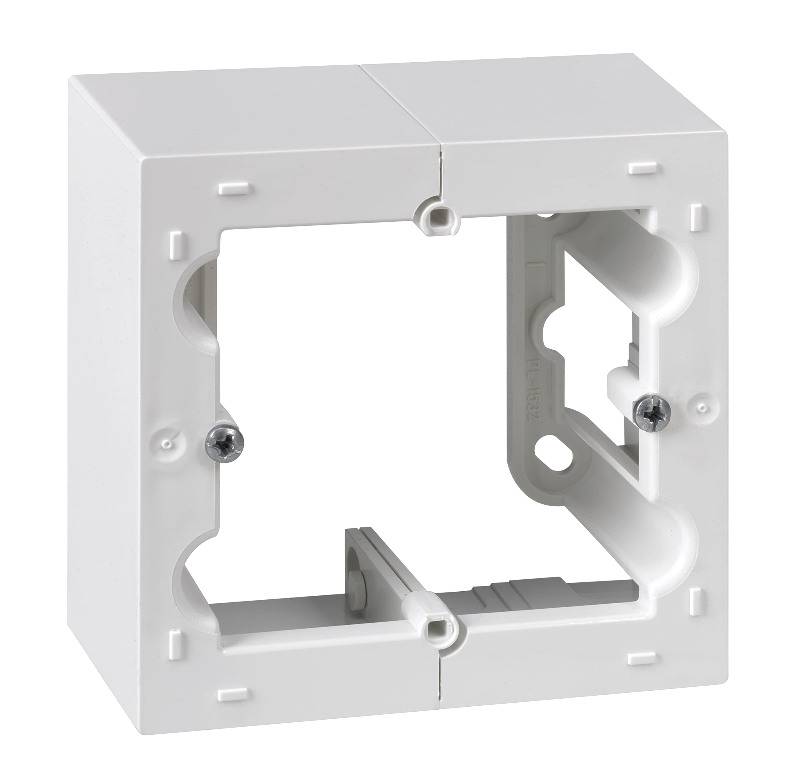 SIMON - Caja de Superficie, Base Enchufe Empotrable, Serie Simon 10, Apta para Interiores (IP20), Fácil de Instalar, Un Elemento, Color Blanco
