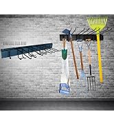 THIKDIKAKT Garage Tool Organizer Storage Rack Wall Mounted Storage System with 6 Hook Super Heavy...