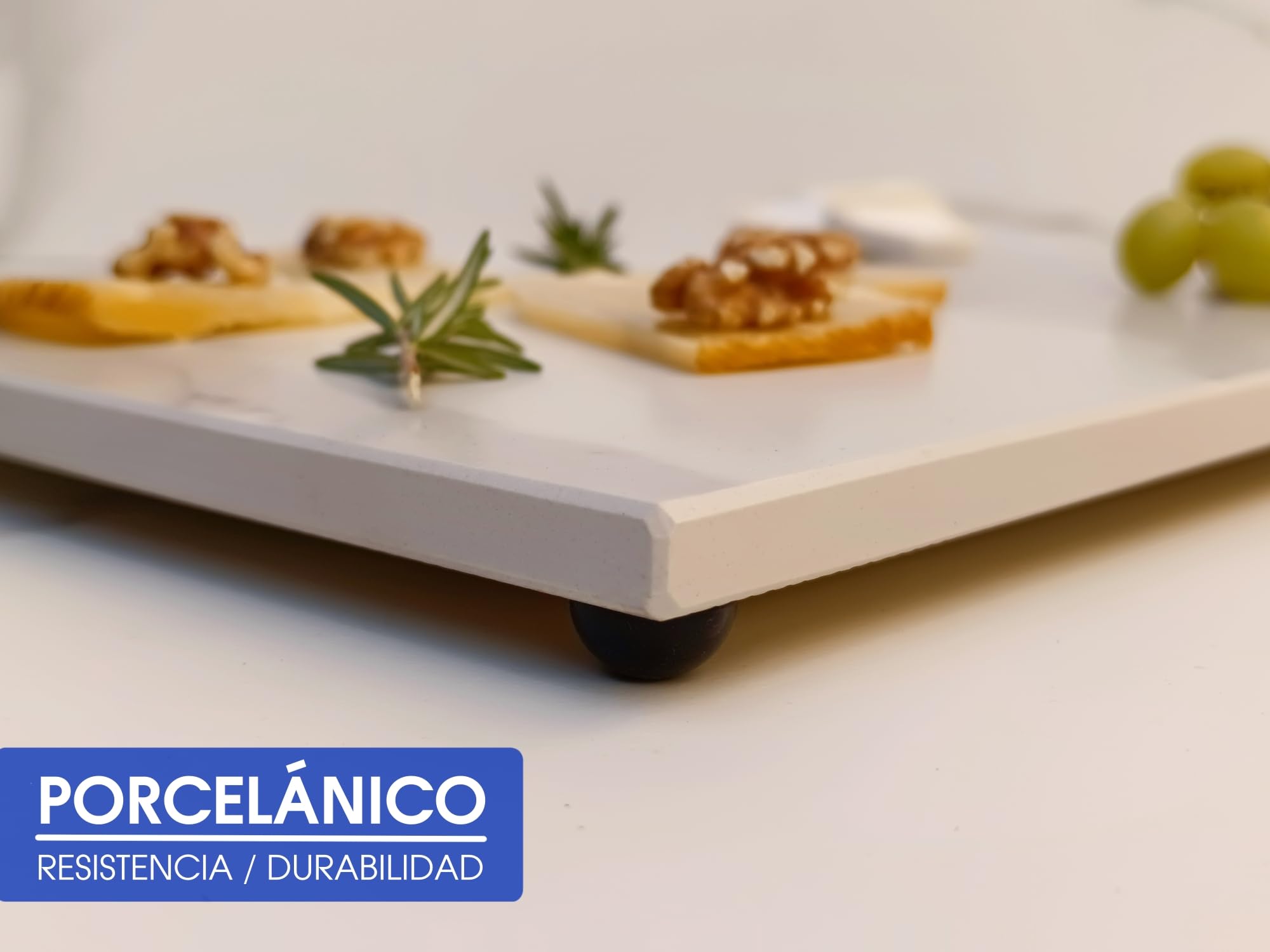 LOANE - Tabla de Cortar Multifuncional - Tabla Cortar Cocina, Material Porcelánico, Resistente al Calor y a los Arañazos, Ideal para Picar, Servir y Presentar Alimentos