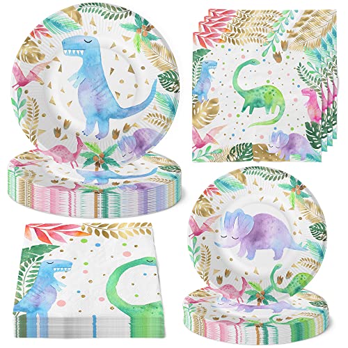 HaPiBiDesign DINOPANX Partyteller und Servietten Rosa, 20 Stück