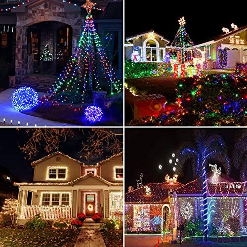Gritin Fairy Lights String Lights, 15M/49ft 150 LED Christmas Lights Outdoor/Indoor Decorations, 8 Modes Remote Control, USB Plug in Powered Pure Copper String Lights for Xmas, Party - Multicolor