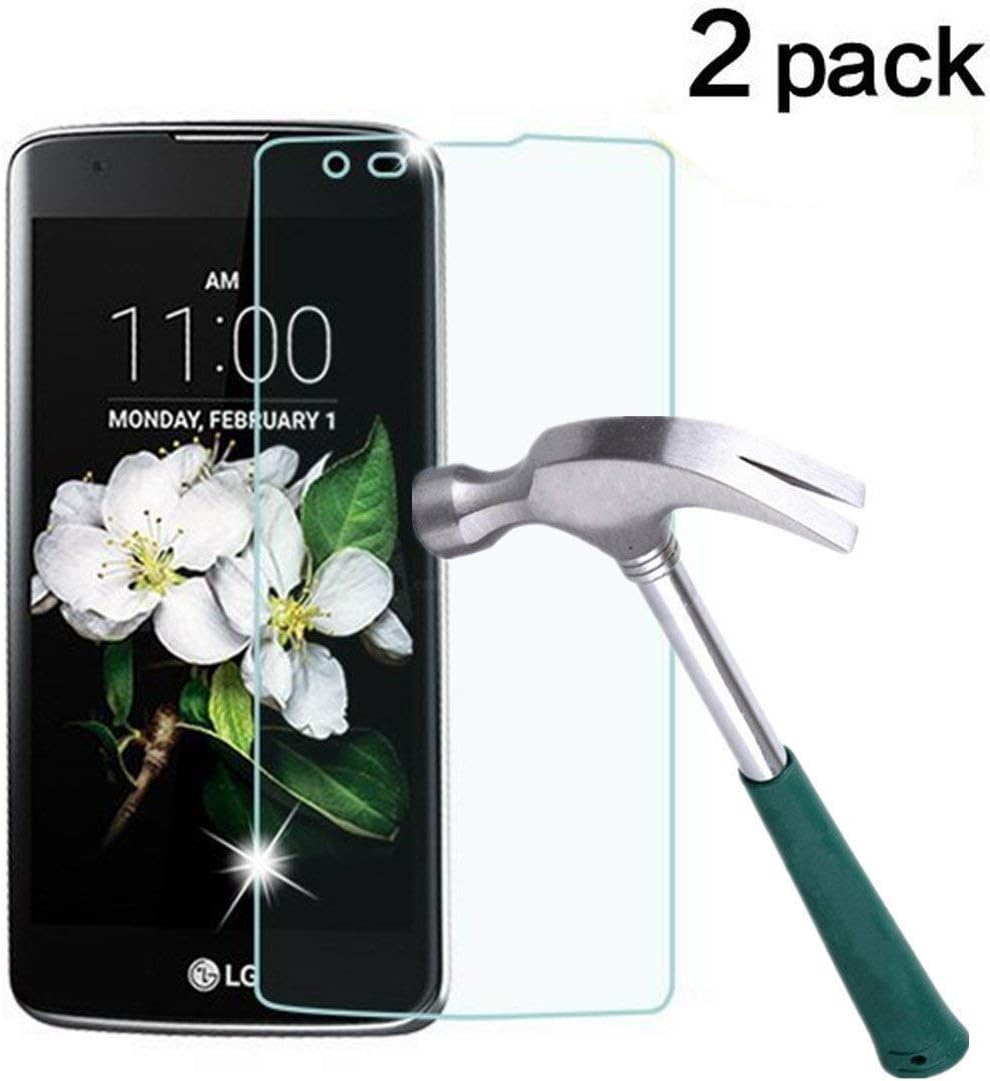 [2 Pack] LG K7 Screen Protector, NOKEA [Tempered Glass] with [9H Hardness] [Crystal Clear] [Easy Bubble-Free Installation] [Scratch Resist] (for LG K7)