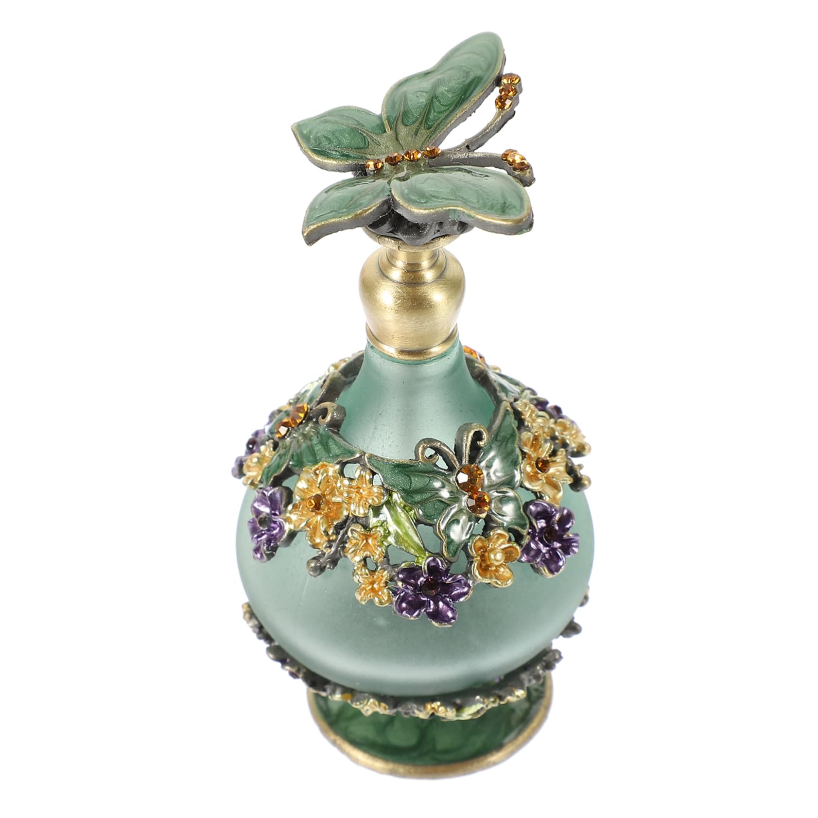 Botella de Perfume Secundaria Vintage 23ml de Vidrio Verde