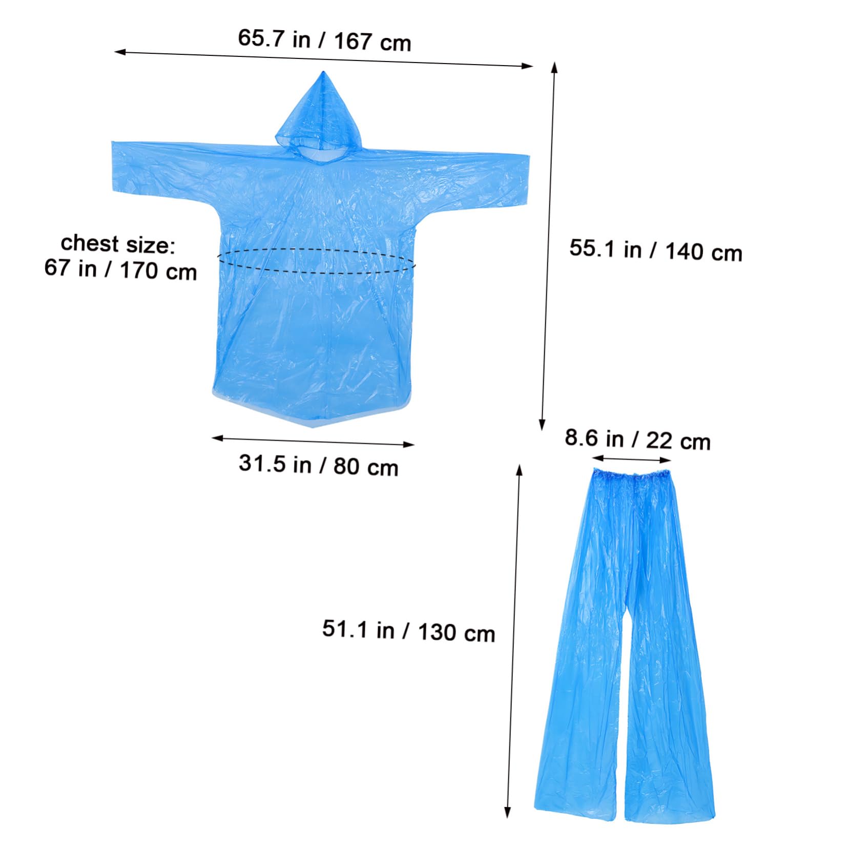 Veemoon 10juegos Poncho De Emergencia Con Capucha Chaqueta De Lluvia Transparente Trajes De Lluvia Para