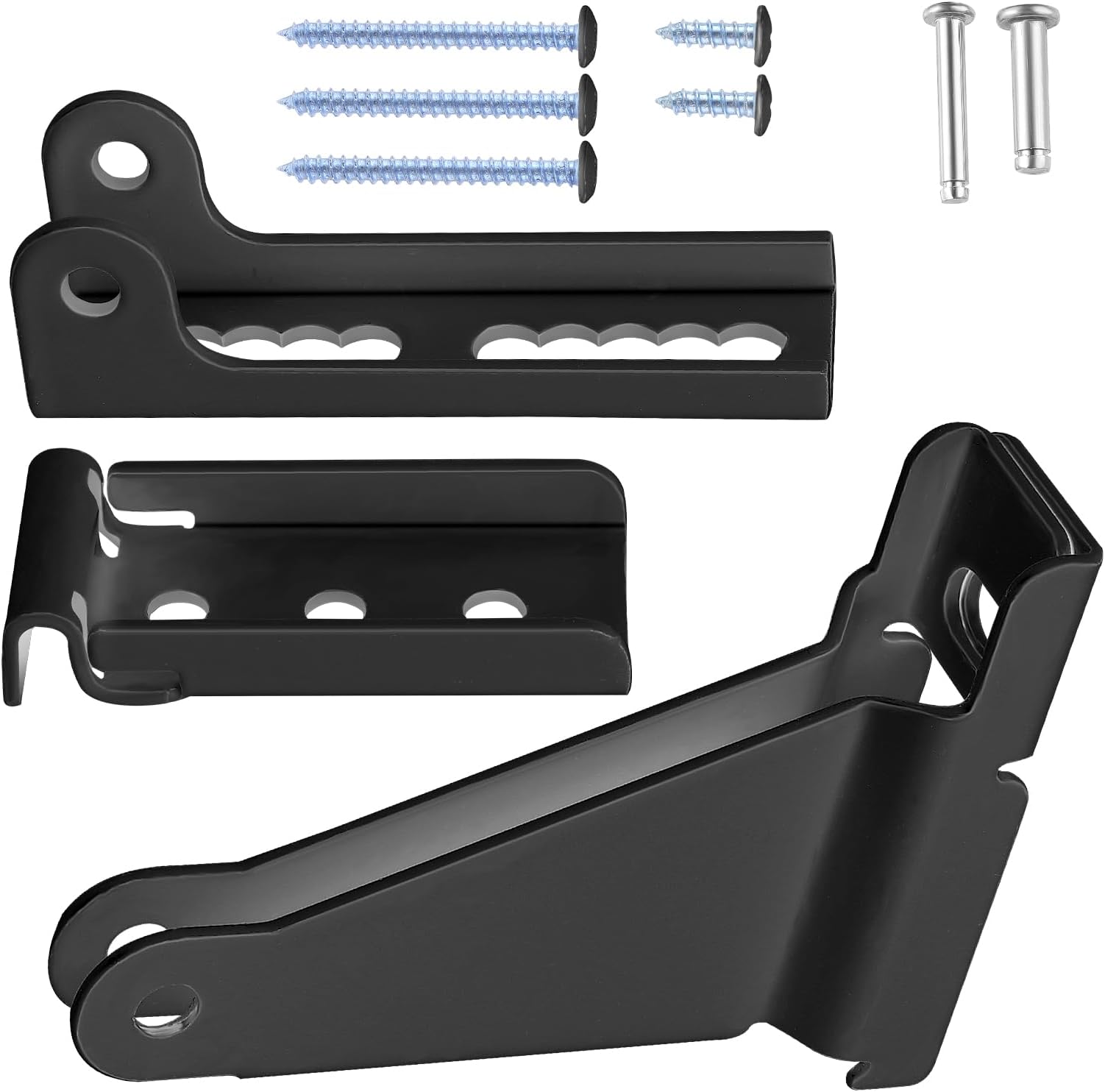 Piriuuo Storm Door Closer Kit Storm Door Parts Storm Door Bracket Hardware Storm Door Replacement Parts Compatible with Larson/Andersen/Pella/Emco Screen Door Closer Storm Door Repair Kit (Black)
