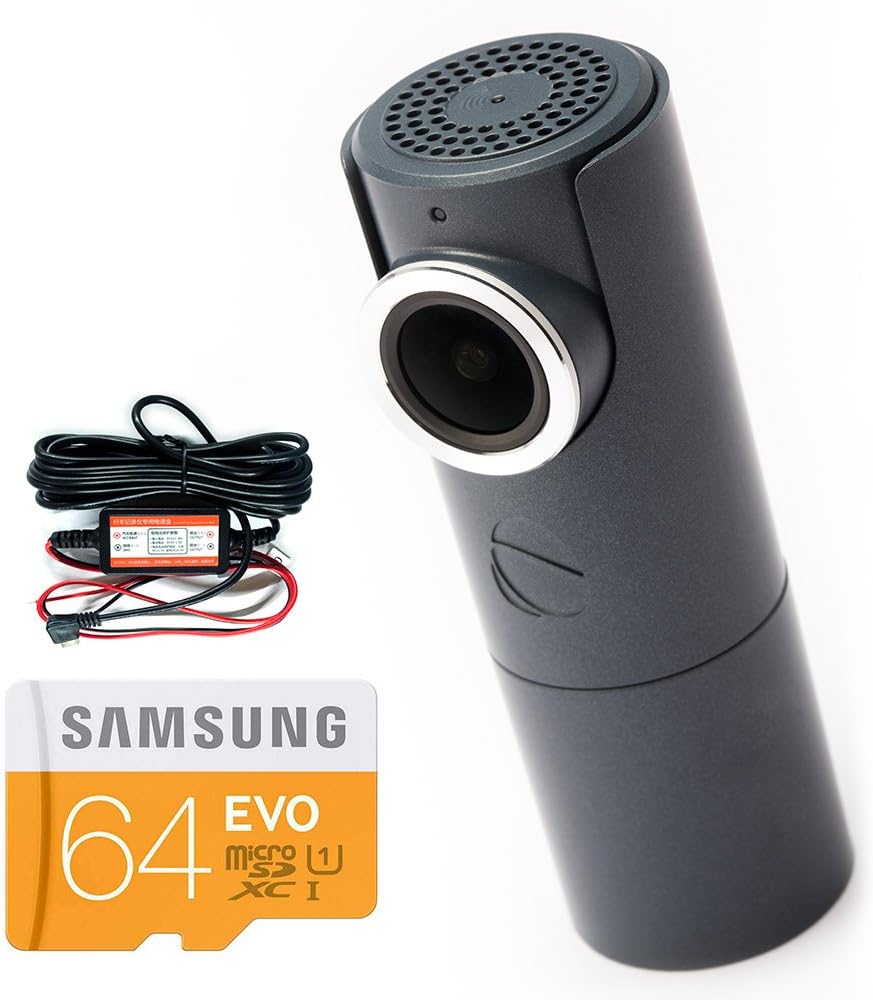 Goluk T3 in Stone Grey car Dash cam + Hard Wire Kit + 64Gb SD Card Super Bundle