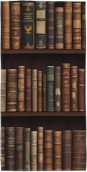 Library of Old Books Or Bookcase Print Hand Towels for Bathroom, Soft Highly Absorbent Hand Towel 13.8"x27.5" for Bathroom, Kitchen, Gym, and Spa