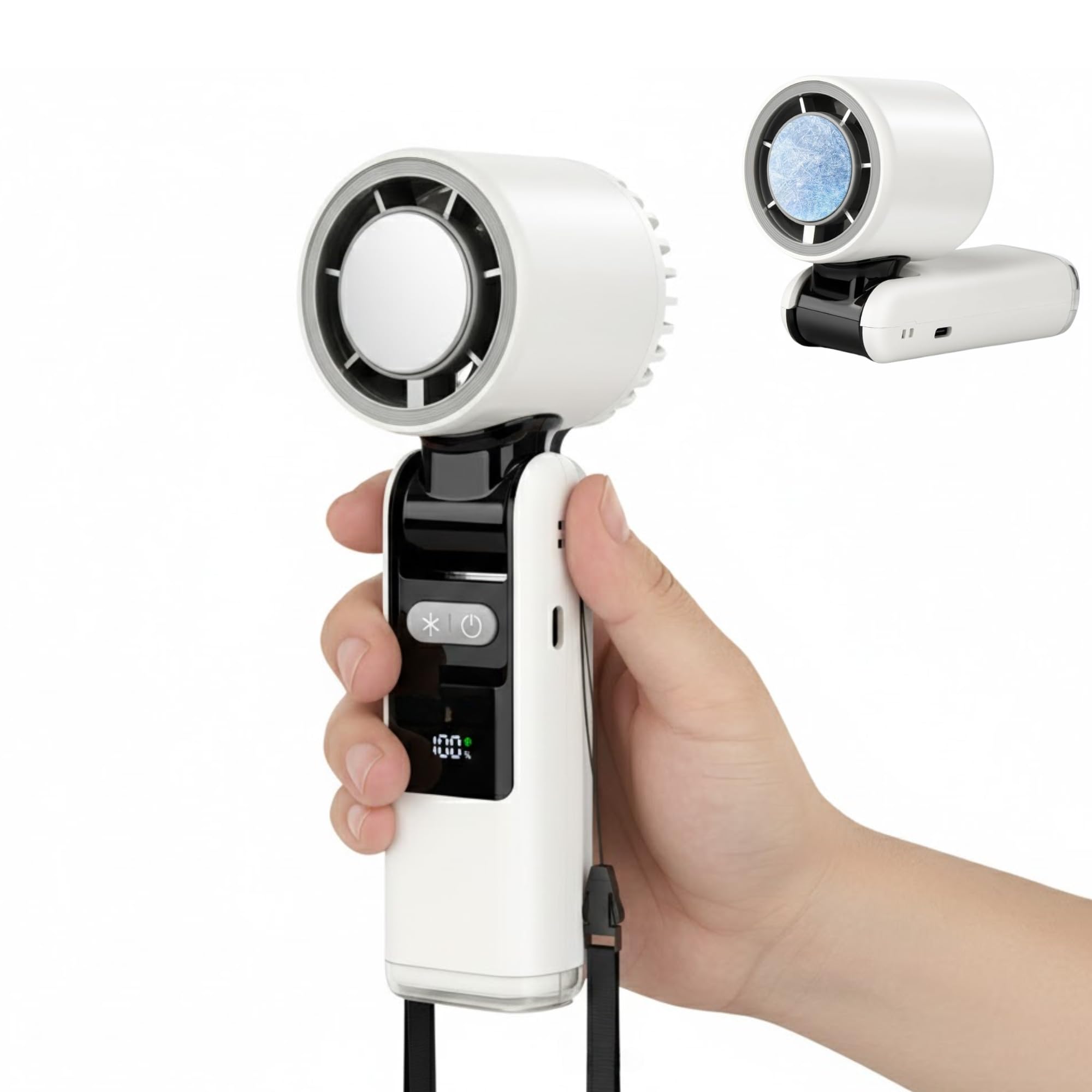 Drumstone TopRated 𝟏𝟓𝐘𝐫 𝐖𝐚𝐫𝐫𝐚𝐧𝐭𝐲 Foldable Handheld Turbo Fan with 14 Hour Runtime | Fan with 100 Speed Levels, Flashlight & 4000mAh Rechargeable Battery | Travel & Outdoor Cooling Fan-image-35