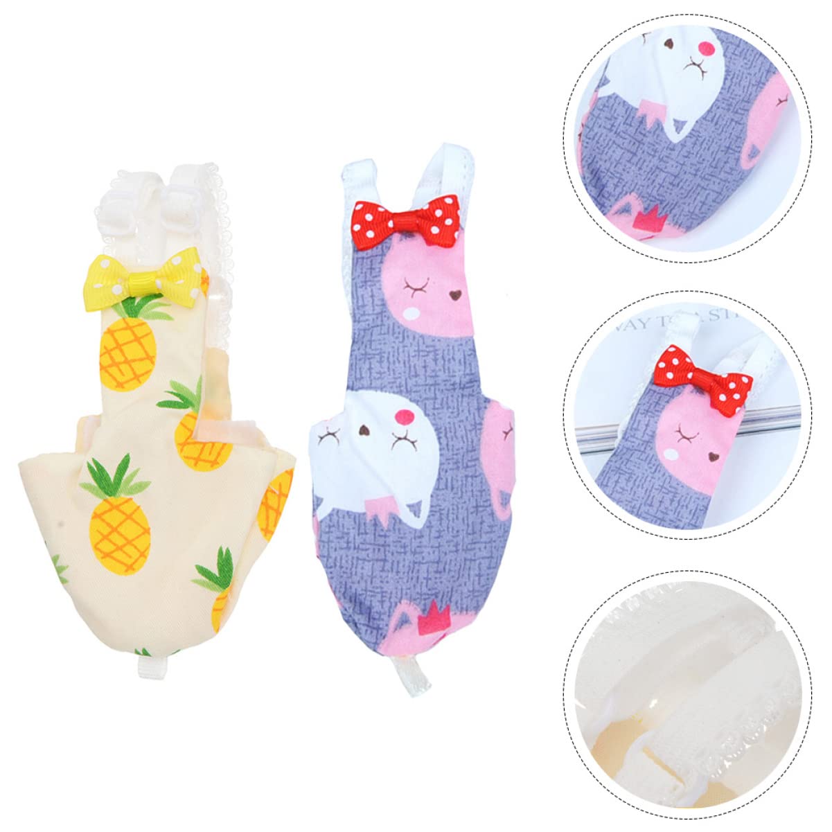 FRCOLOR 6pièces Culotte Réutilisable pour Oiseaux avec Design Élégant Nœud pour Perroquets Et Pigeons Idéale pour Animaux De Compagnie Lavable Et Pratique