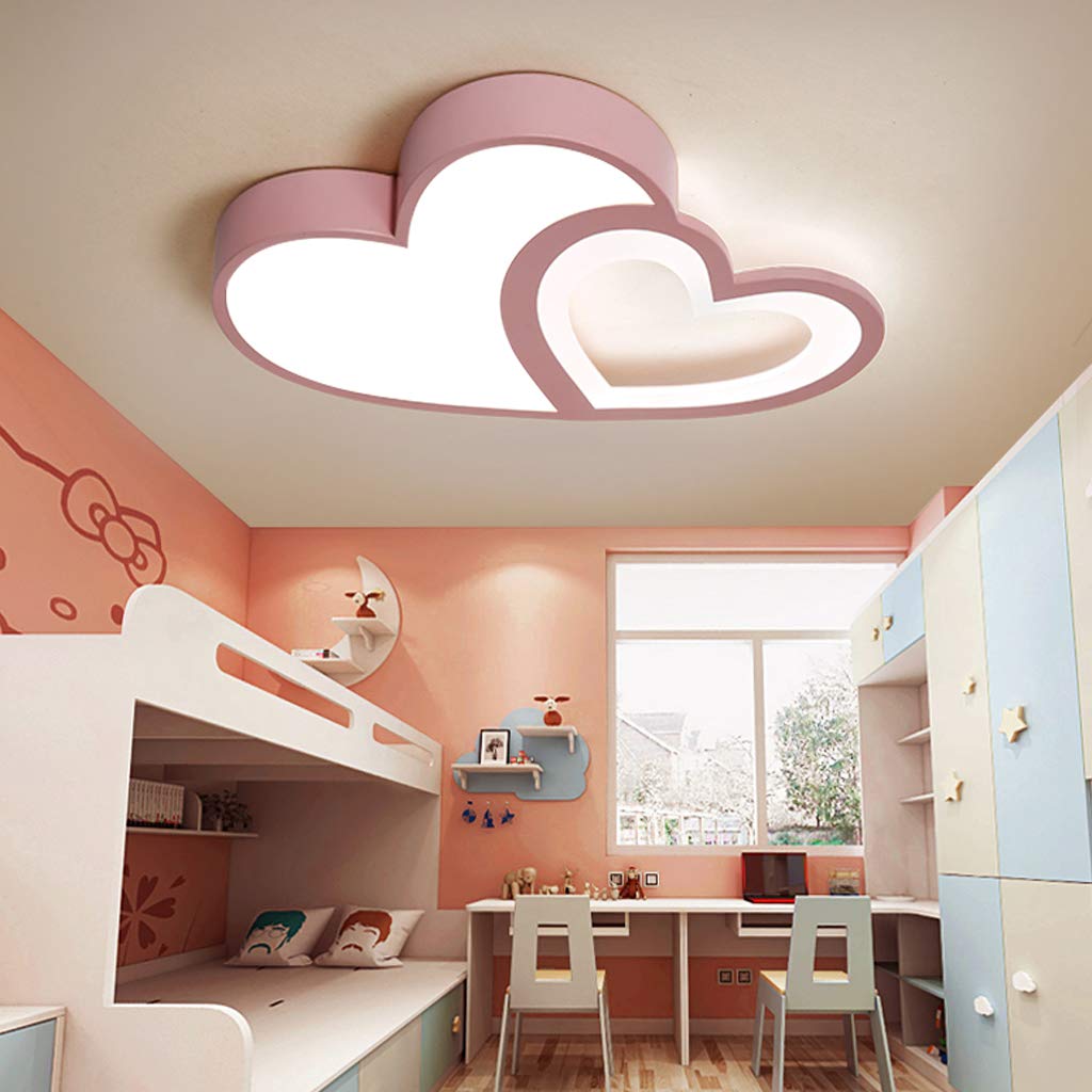 Lampada da soffitto a LED per cameretta dei Bambini, dimmerabile con Telecomando, Design Romantico a Forma di Cuore, Lampada da soffitto in Acrilico, Camera da Letto per Bambini, r